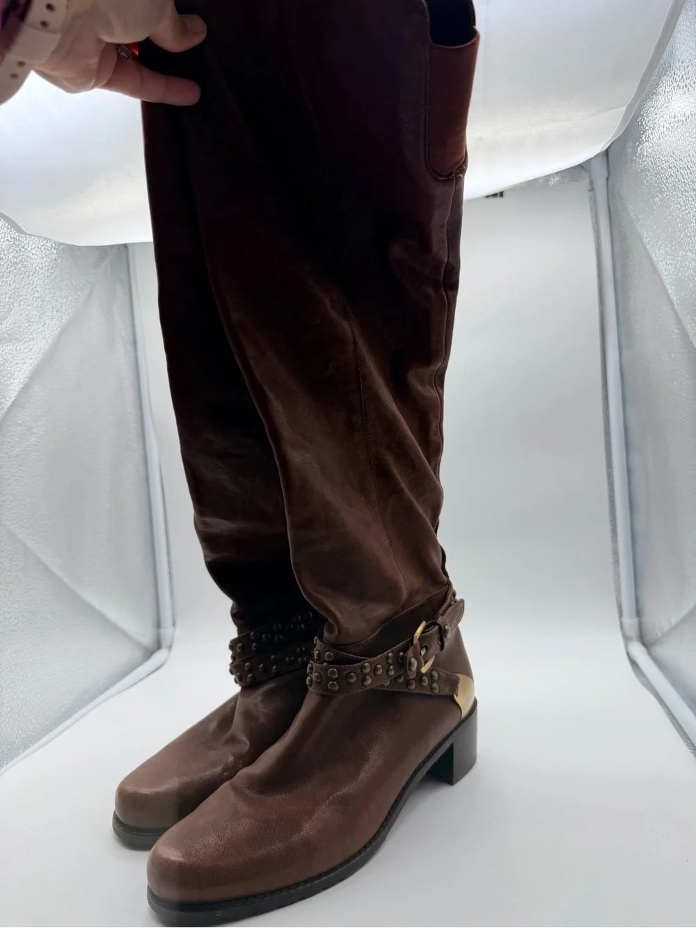 Stuart Weitzman Yeeha Boot Brown Size 7.5